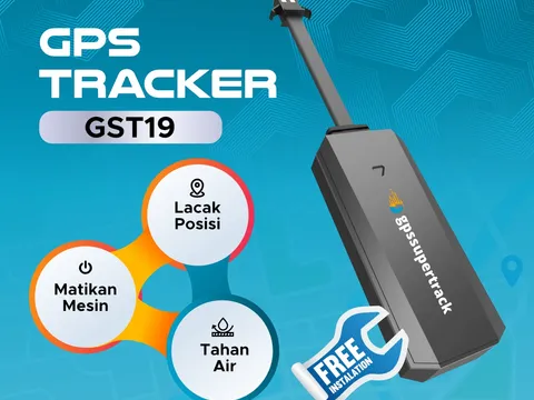 GPS Tracker GST19 gpssupertrack, tahan air dan cocok untuk motor
